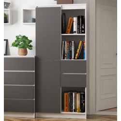 Etajera Akord R15 R80 1D 2SZ (White/Graphite Grey)