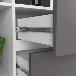 Etajera Akord R15 R80 1D 2SZ (White/Graphite Grey) Thumb