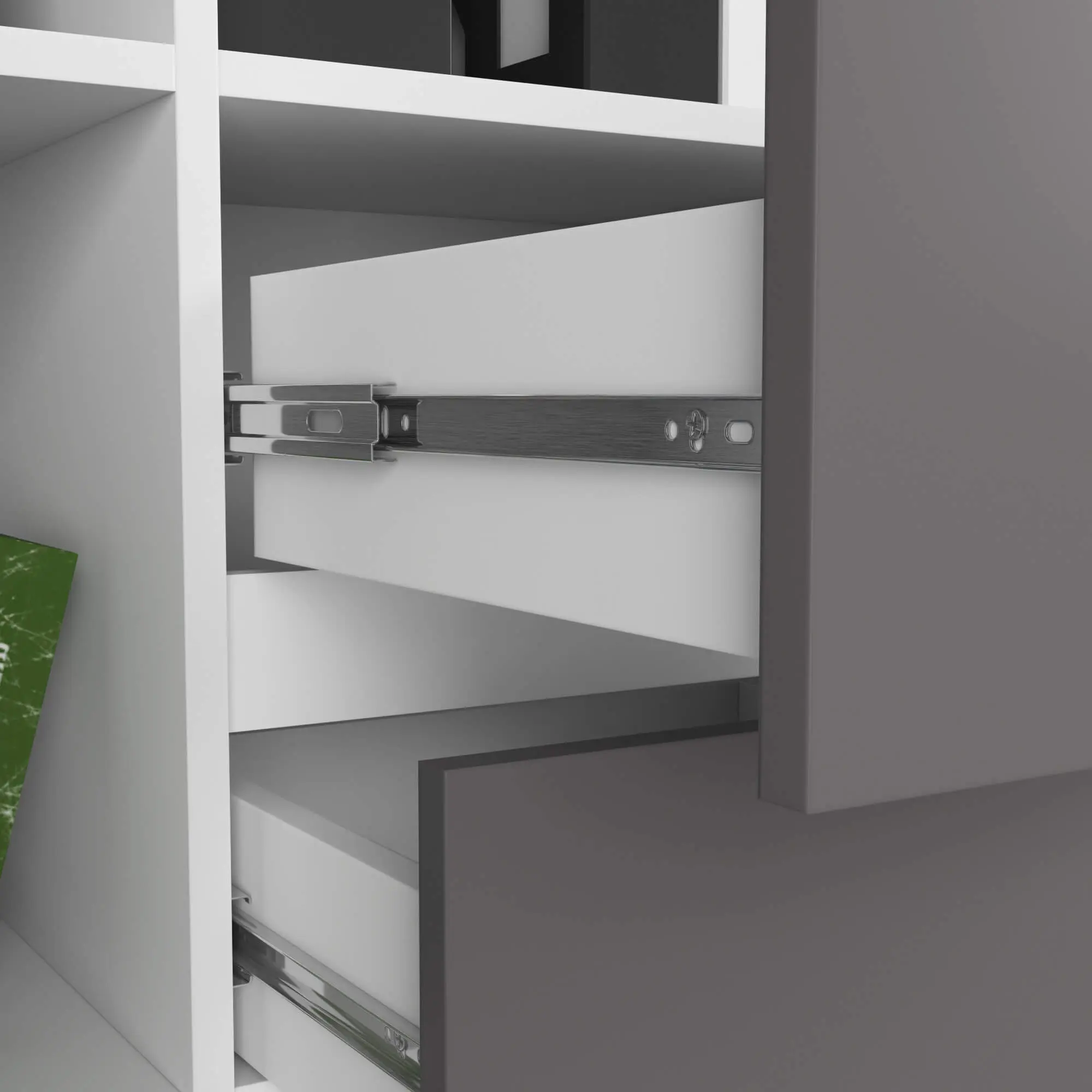 Etajera Akord R15 R80 1D 2SZ (White/Graphite Grey)