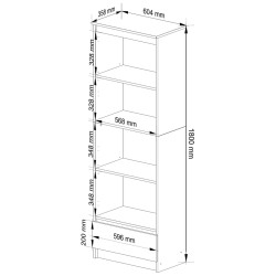 Стеллаж Akord R60 1SZ 4P (Alder) Thumb