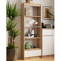 Etajera Akord R60 1SZ 4P (Sonoma Oak/White)