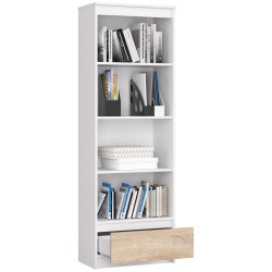 Etajera Akord R60 1SZ 4P (White/Sonoma Oak) Thumb