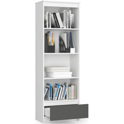 Стеллаж Akord R60 1SZ4P CLP PK (White/Graphite Grey) Thumb