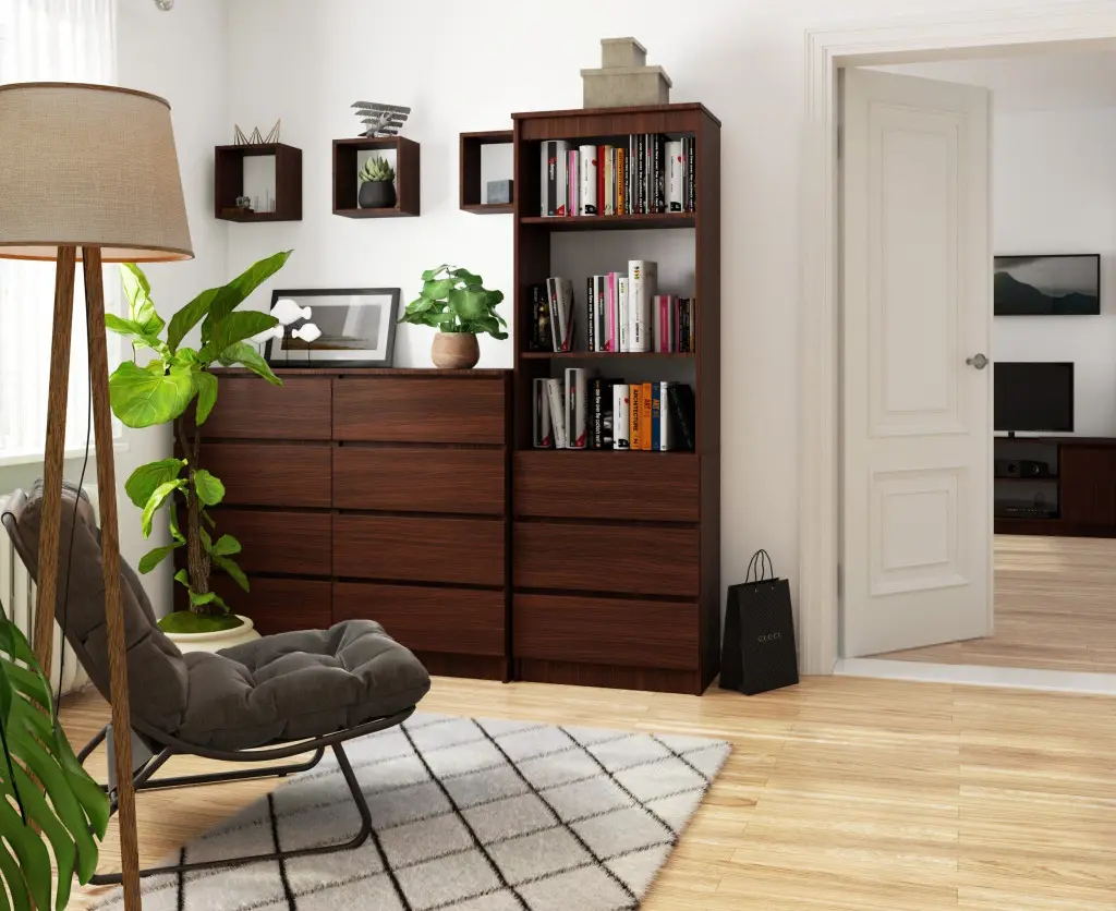 Стеллаж Akord R60 3SZ 2P CLP PK (Wenge) - 6