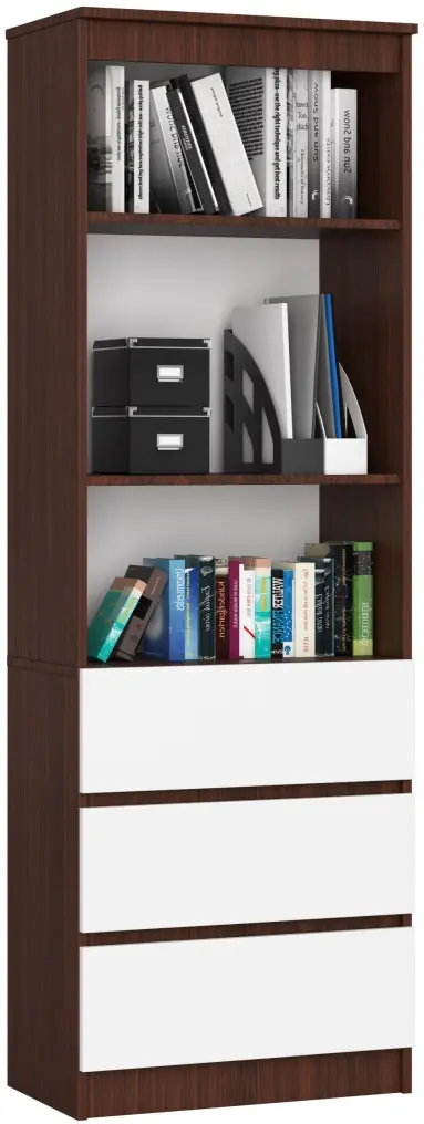 Стеллаж Akord R60 3SZ 2P CLP PK (Wenge/White) - 2