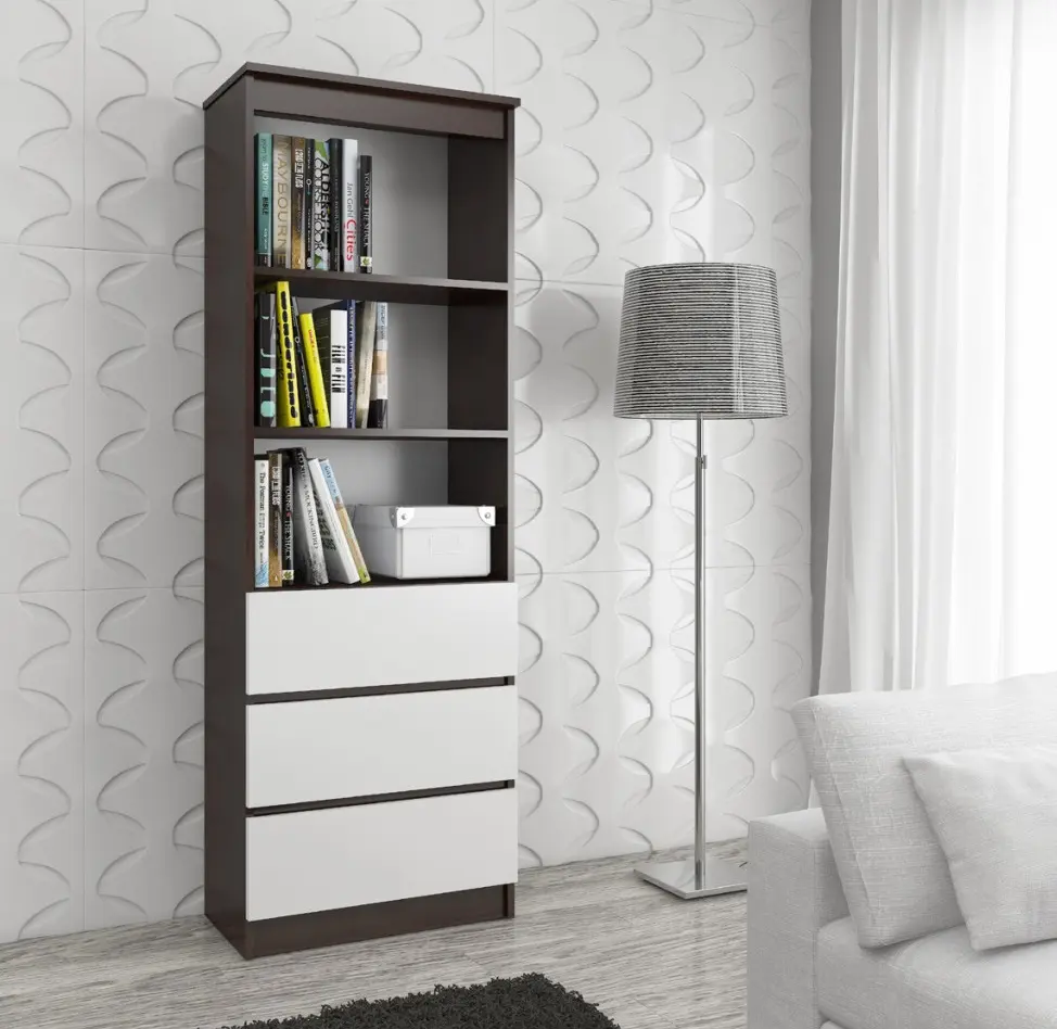 Стеллаж Akord R60 3SZ 2P CLP PK (Wenge/White)