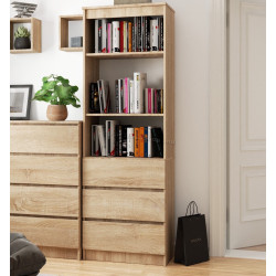 Etajera Akord R60 3SZ (Sonoma Oak)