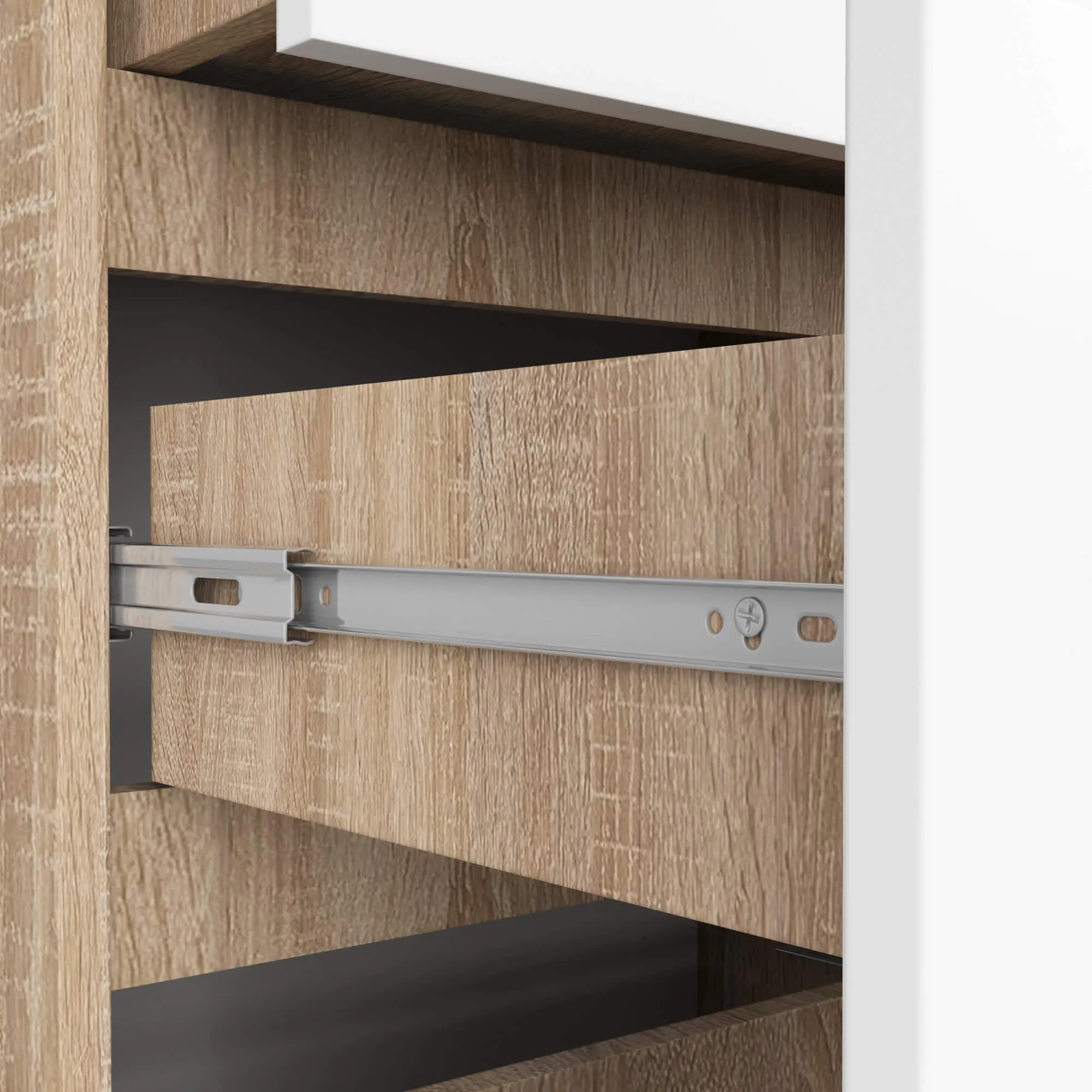 Etajera Akord R60 3SZ (Sonoma Oak/White)