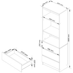Etajera Akord R60 3SZ (White) Thumb