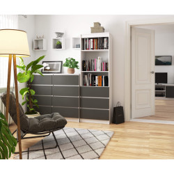 Etajera Akord R60 3SZ (White/Graphite Grey) Thumb