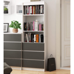 Etajera Akord R60 3SZ (White/Graphite Grey)