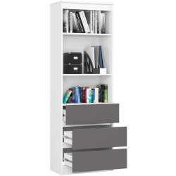 Etajera Akord R60 3SZ (White/Graphite Grey) Thumb