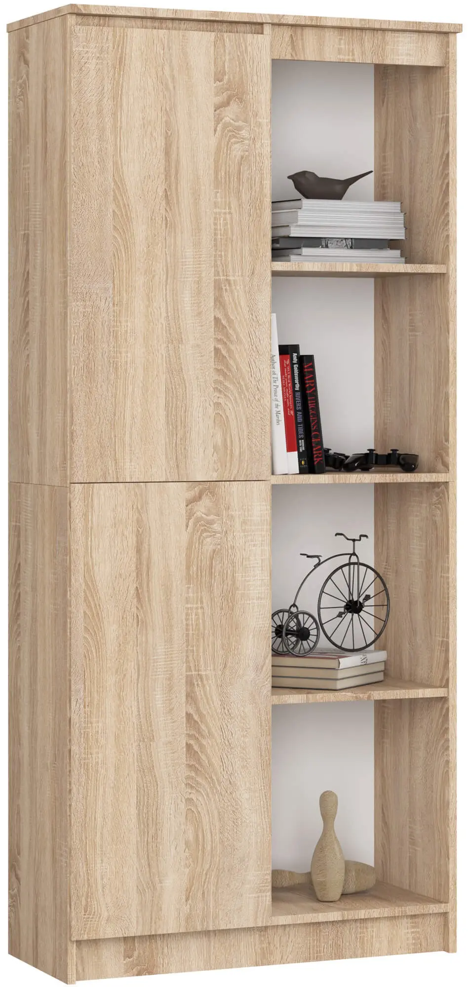 Стеллаж Akord R80 1D 4P (Sonoma Oak)