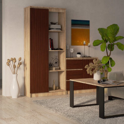 Etajera Akord R80 1D 4P (Sonoma Oak/Wenge) Thumb