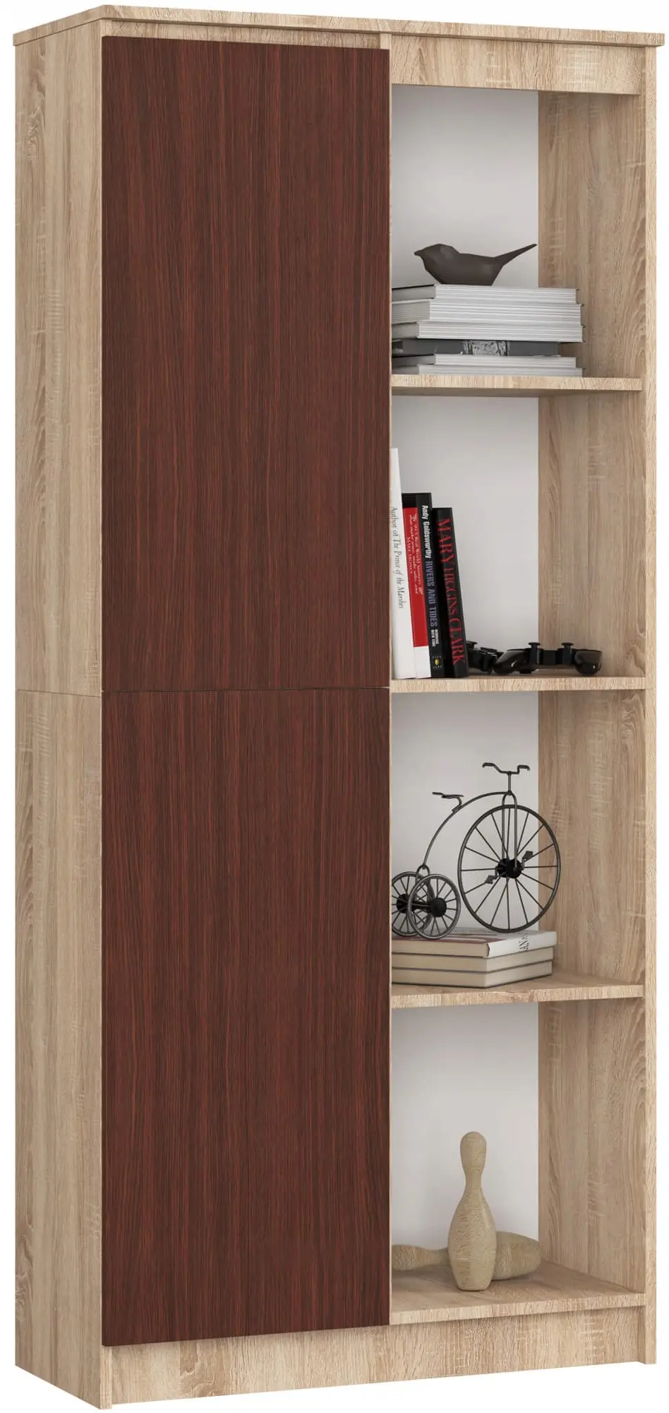 Etajera Akord R80 1D 4P (Sonoma Oak/Wenge)