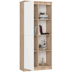 Etajera Akord R80 1D 4P (Sonoma Oak/White) Thumb