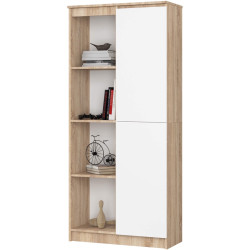 Etajera Akord R80 1D 4P (Sonoma Oak/White) Thumb