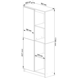 Etajera Akord R80 1D 4P (Wenge) Thumb