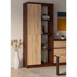 Etajera Akord R80 1D 4P (Wenge/Sonoma Oak)