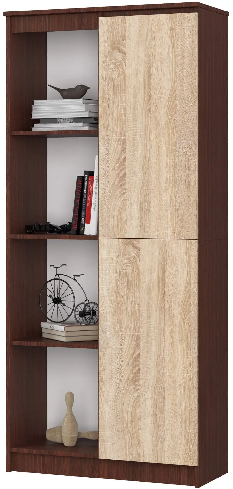 Etajera Akord R80 1D 4P (Wenge/Sonoma Oak)