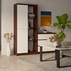 Etajera Akord R80 1D 4P (Wenge/White) Thumb