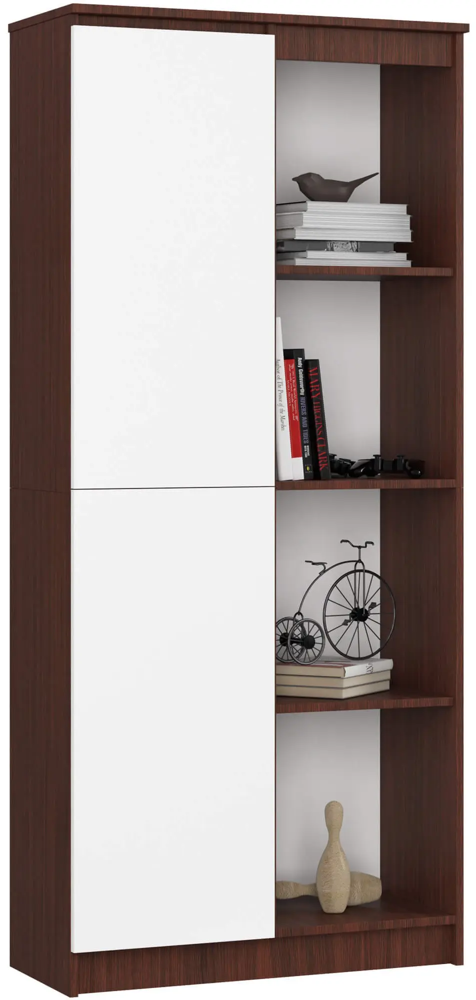 Etajera Akord R80 1D 4P (Wenge/White)