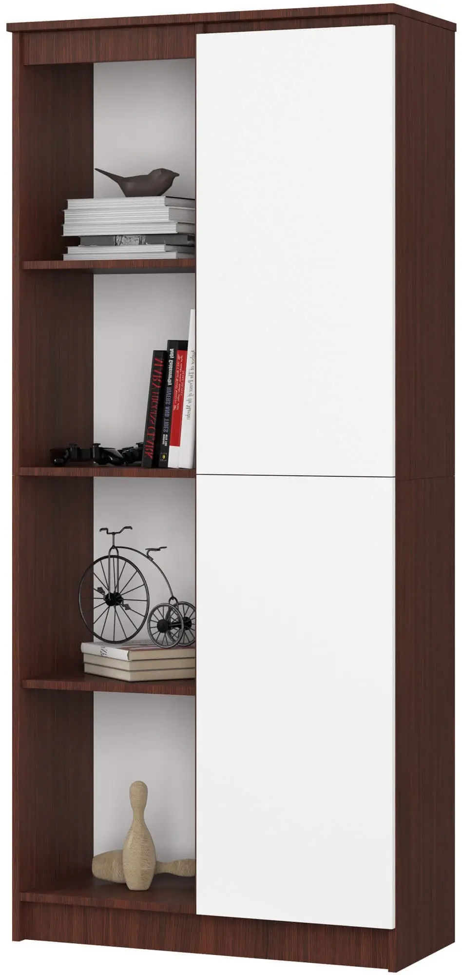 Etajera Akord R80 1D 4P (Wenge/White)