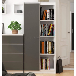 Etajera Akord R80 1D 4P (White/Graphite Grey)