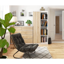 Etajera Akord R80 1D 4P (White/Sonoma Oak) Thumb