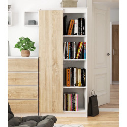 Etajera Akord R80 1D 4P (White/Sonoma Oak)