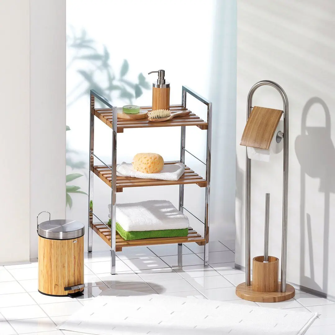 Этажерка Axentia 282138 (Bamboo/Silver)