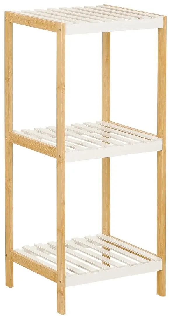 Etajera Axentia 136118 (Natural Bamboo/White)