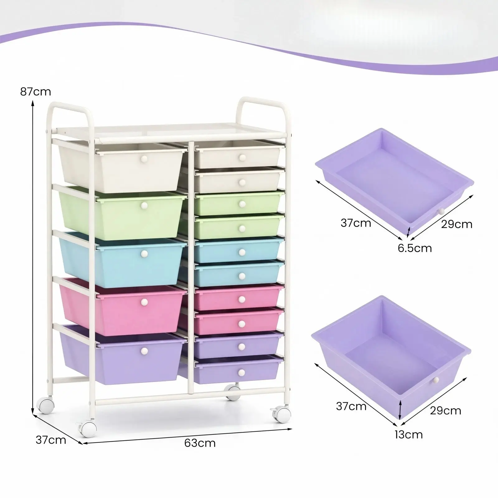 Etajera-organizator Costway HW53825BQ (Multicolore) - 3