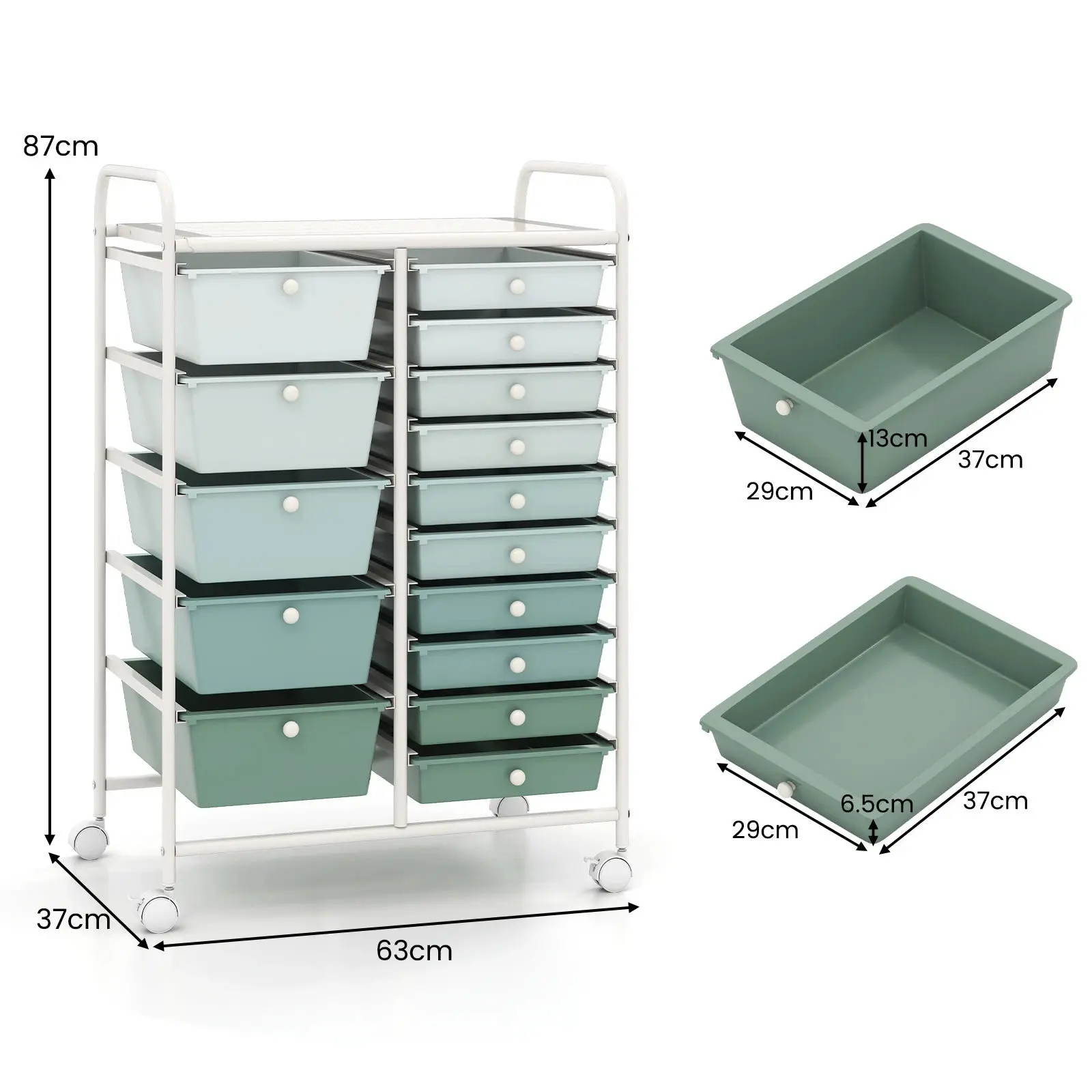 Etajera-organizator Costway HW53825QR (Green) - 3