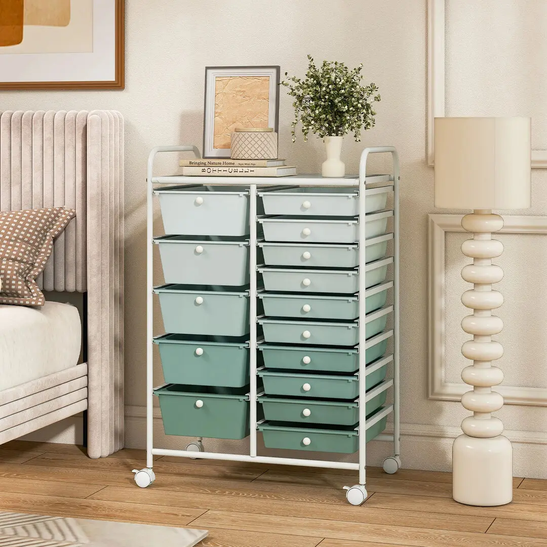 Etajera-organizator Costway HW53825QR (Green)