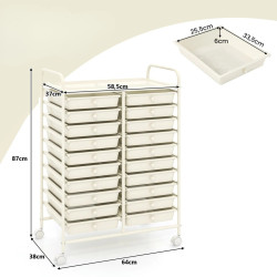 Этажерка-органайзер Costway HW56501WH (White) Thumb