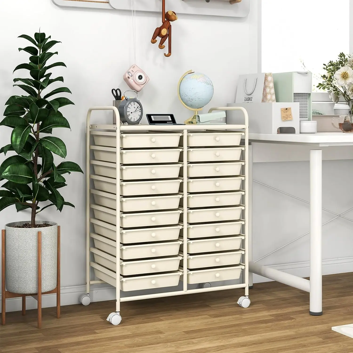 Этажерка-органайзер Costway HW56501WH (White) - 7