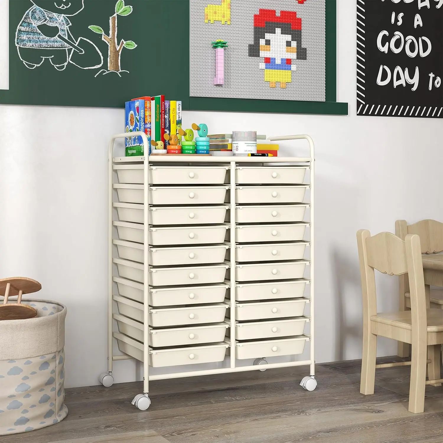 Этажерка-органайзер Costway HW56501WH (White) - 8