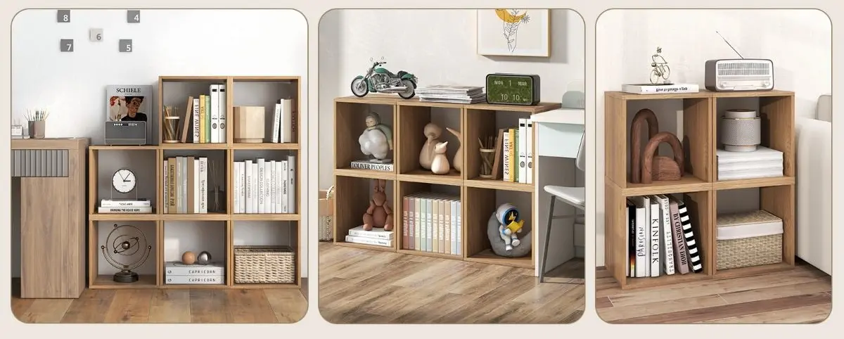 Etajera modulara Costway JV11351NA-2 (Natural)