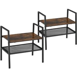 Set etajere Costway HW66424-2 (Brown/Black)