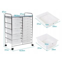 Тележка Costway HW53825CL (Transparent/Silver) Thumb