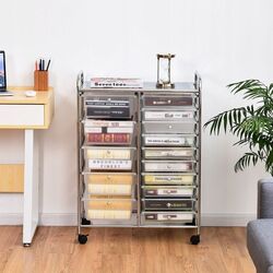 Тележка Costway HW53825CL (Transparent/Silver) Thumb