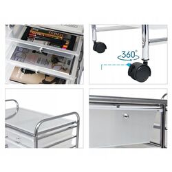 Тележка Costway HW53825CL (Transparent/Silver) Thumb