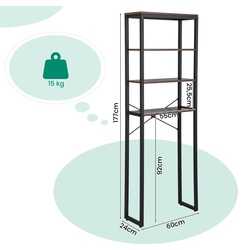 Etajera Costway BA7880CF (Rustic Brown) Thumb
