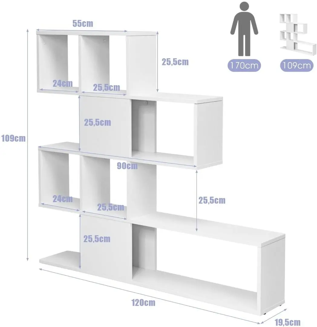 Etajera Costway CB10293WH (White)