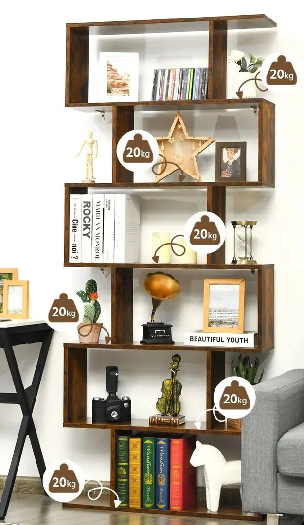 Etajera Costway CB10344CF (Coffee)