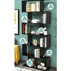 Стеллаж Costway CB10344DK (Black) Thumb