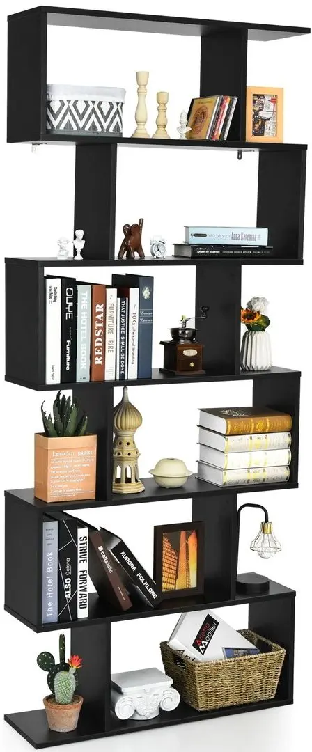 Стеллаж Costway CB10344DK (Black) - 6