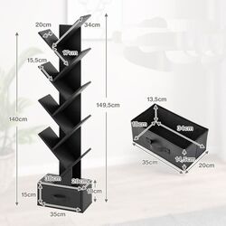 Etajera Costway CB10372BK (Black) Thumb