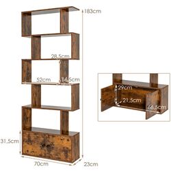 Стеллаж Costway CB10422CF (Brown) Thumb